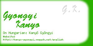 gyongyi kanyo business card