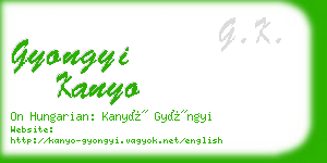 gyongyi kanyo business card